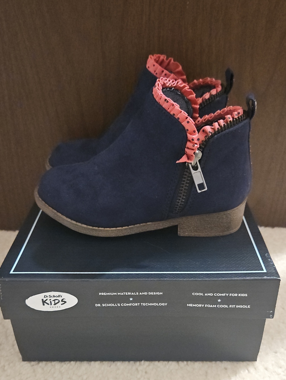 Girls Dr Scholls Navy Booties